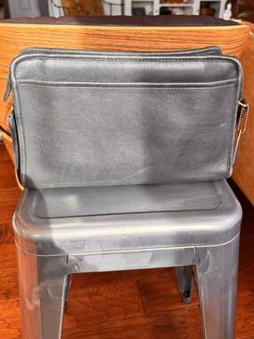 Vintage Coach Black Leather Bag